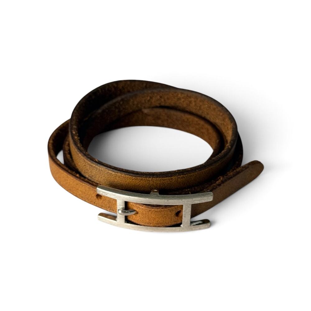 Authentic Hermes Hapi 3 Leather Bracelet w/ Box